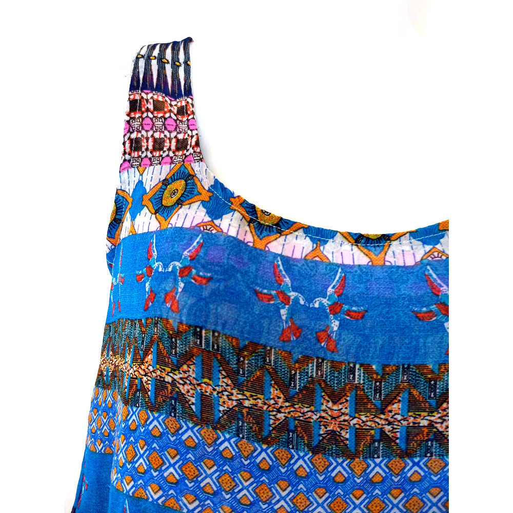 Patrons of Peace Boho Tribal Sheer Split Back Top - Picture 7 of 9